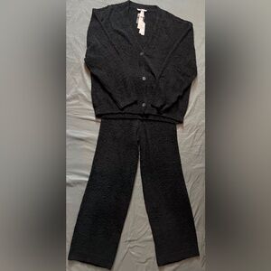Victoria’s Secret Black Cozy Cardigan & Wide-Leg Pants Set